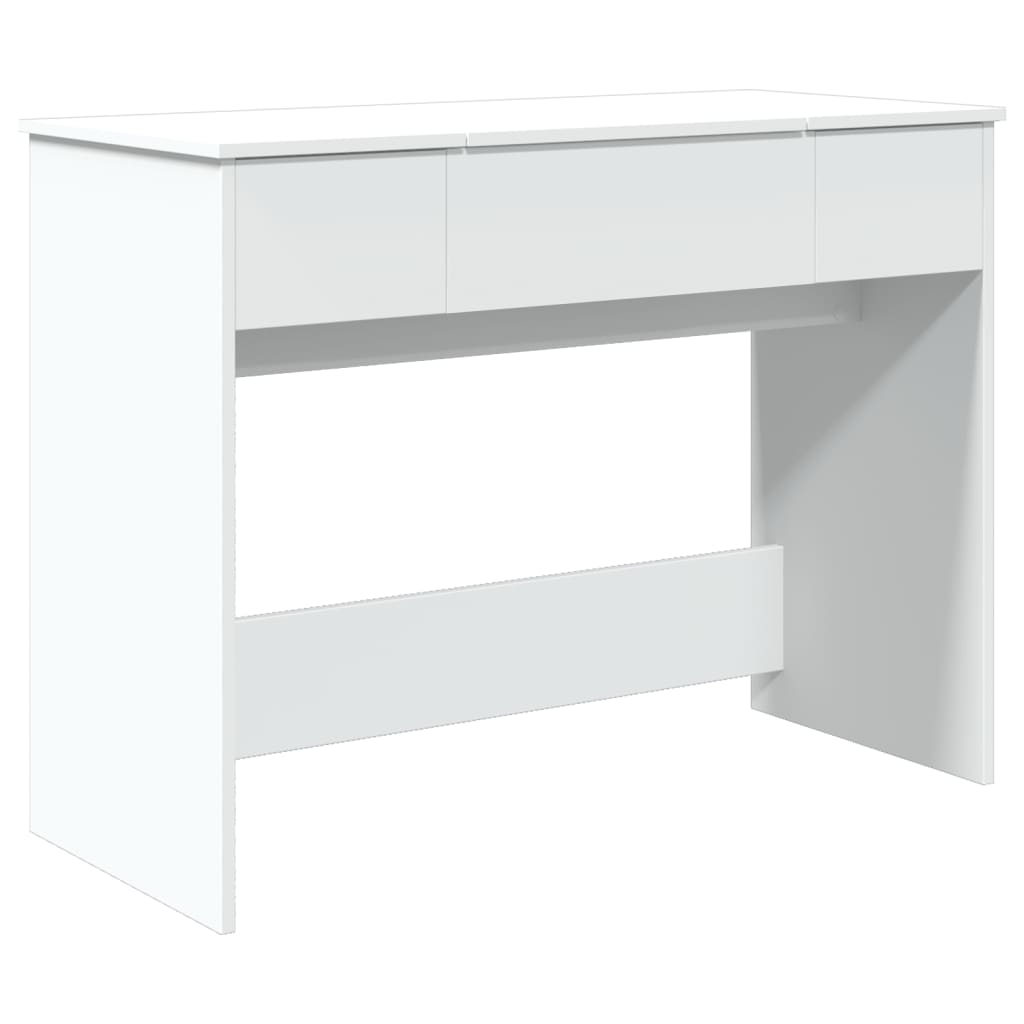 vidaXL Dressing Table with Mirror White 100x45x76 cm 2