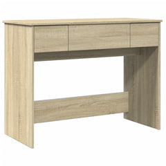 vidaXL Dressing Table with Mirror Sonoma Oak 100x45x76 cm 2