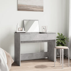 vidaXL Dressing Table with Mirror Concrete Grey 100x45x76 cm 3