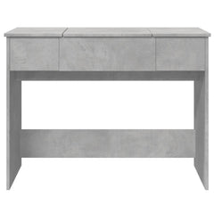 vidaXL Dressing Table with Mirror Concrete Grey 100x45x76 cm 5