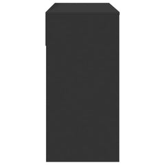 vidaXL Dressing Table with Mirror Black 80x39x80 cm 6