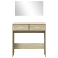 vidaXL Dressing Table with Mirror Sonoma Oak 80x39x80 cm 5