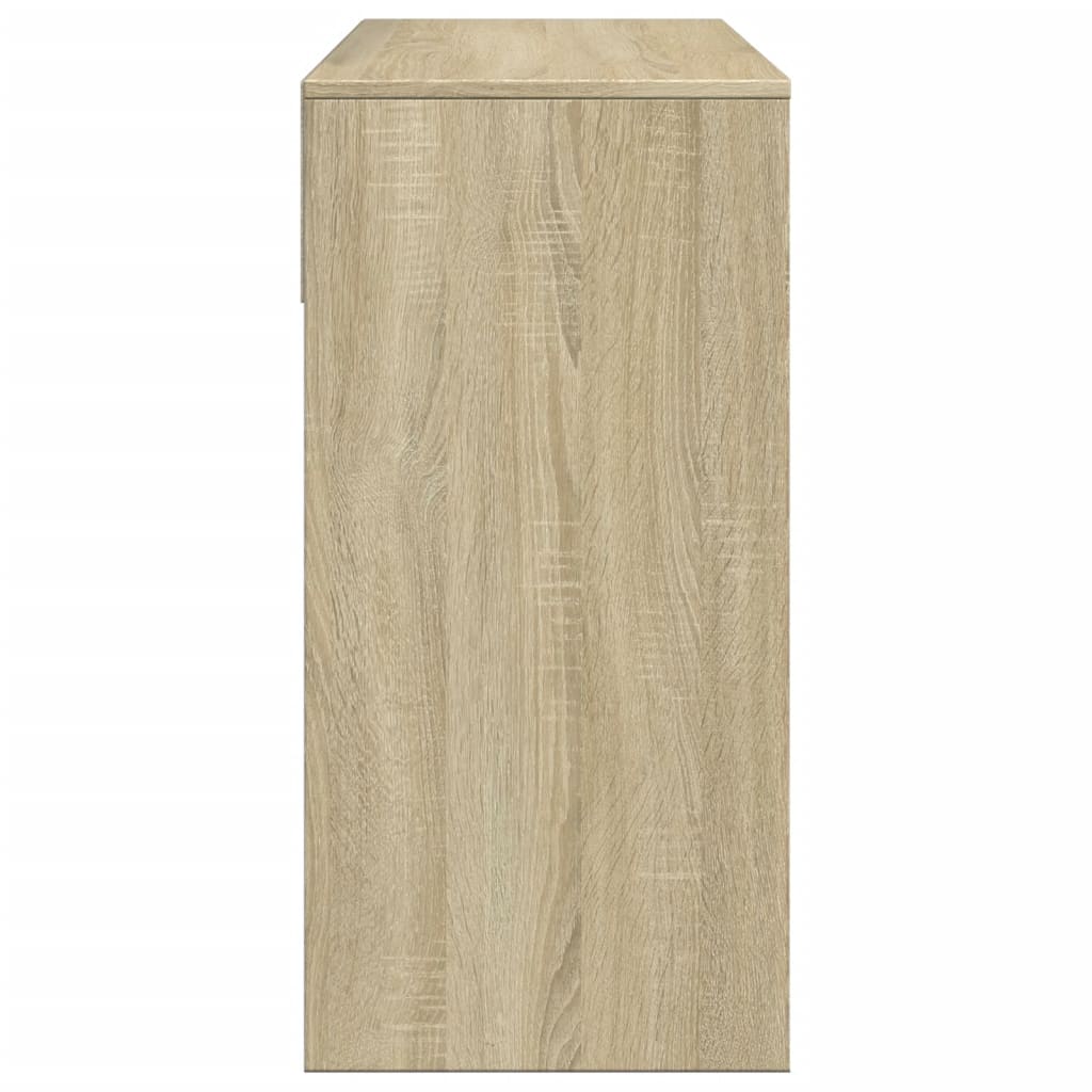 vidaXL Dressing Table with Mirror Sonoma Oak 80x39x80 cm 6
