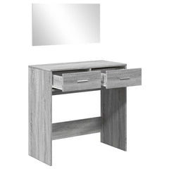 vidaXL Dressing Table with Mirror Grey Sonoma 80x39x80 cm 4