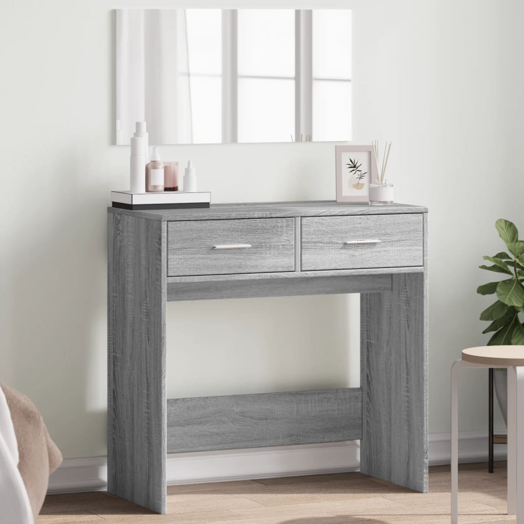 vidaXL Dressing Table with Mirror Grey Sonoma 80x39x80 cm 1