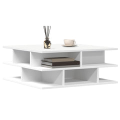 vidaXL Coffee Table White 70x70x29 cm Engineered Wood 4