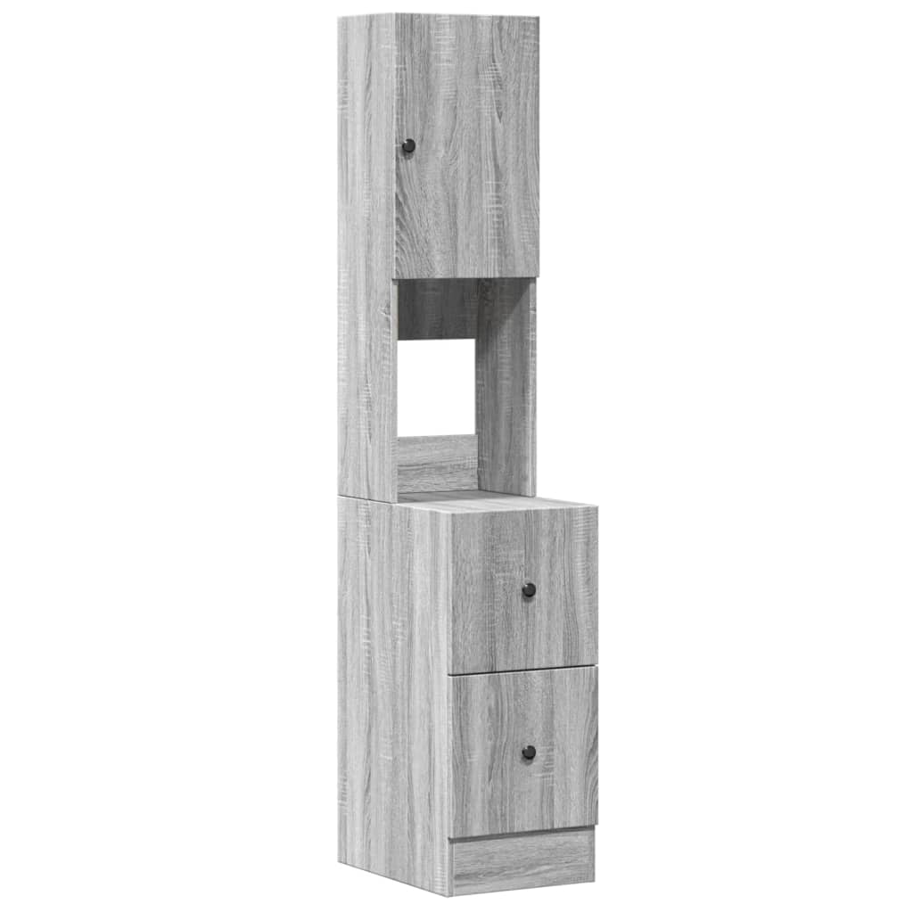 vidaXL Kitchen Cabinet Grey Sonoma 35x50x180 cm Engineered Wood 2