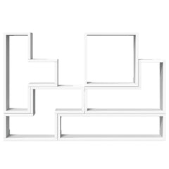 vidaXL Wall Shelf White 96x12x64 cm Engineered Wood 5