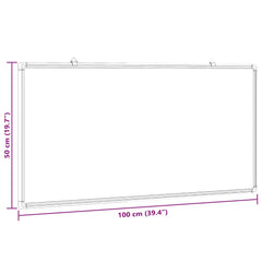 vidaXL Magnetic Whiteboard 100x50x1.7 cm Aluminium 6