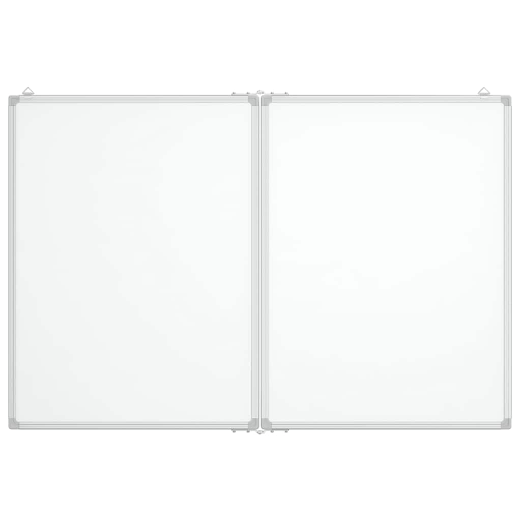vidaXL Magnetic Whiteboard Foldable 100x80x1.7 cm Aluminium 3