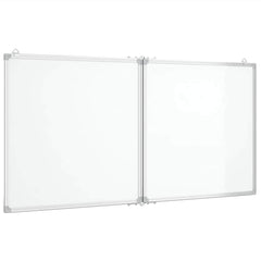 vidaXL Magnetic Whiteboard Foldable 120x60x1.7 cm Aluminium 2