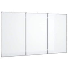 vidaXL Magnetic Whiteboard Foldable 120x100x1.7 cm Aluminium 2