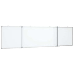 vidaXL Magnetic Whiteboard Foldable 160x40x1.7 cm Aluminium 2