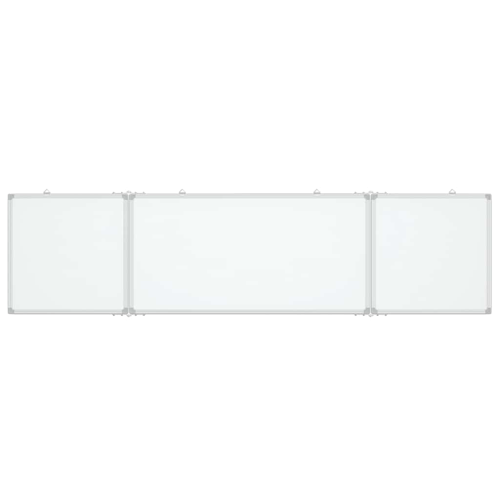 vidaXL Magnetic Whiteboard Foldable 160x40x1.7 cm Aluminium 3