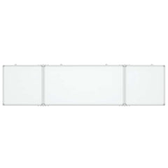 vidaXL Magnetic Whiteboard Foldable 160x40x1.7 cm Aluminium 3