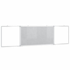 vidaXL Magnetic Whiteboard Foldable 160x40x1.7 cm Aluminium 4