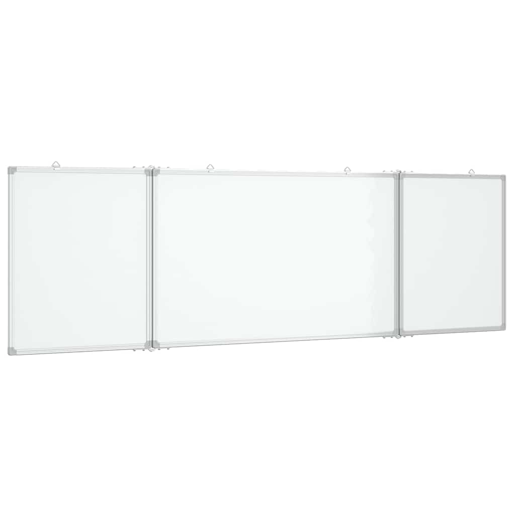 vidaXL Magnetic Whiteboard Foldable 200x60x1.7 cm Aluminium 2