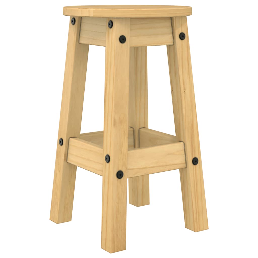 5 Piece Bar Set Solid Wood Pine Brown bar table + 2x bar chair