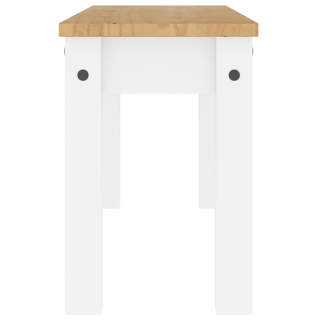 Dining Bench "PANAMA" 105x30x45 cm Solid Wood Pine White
