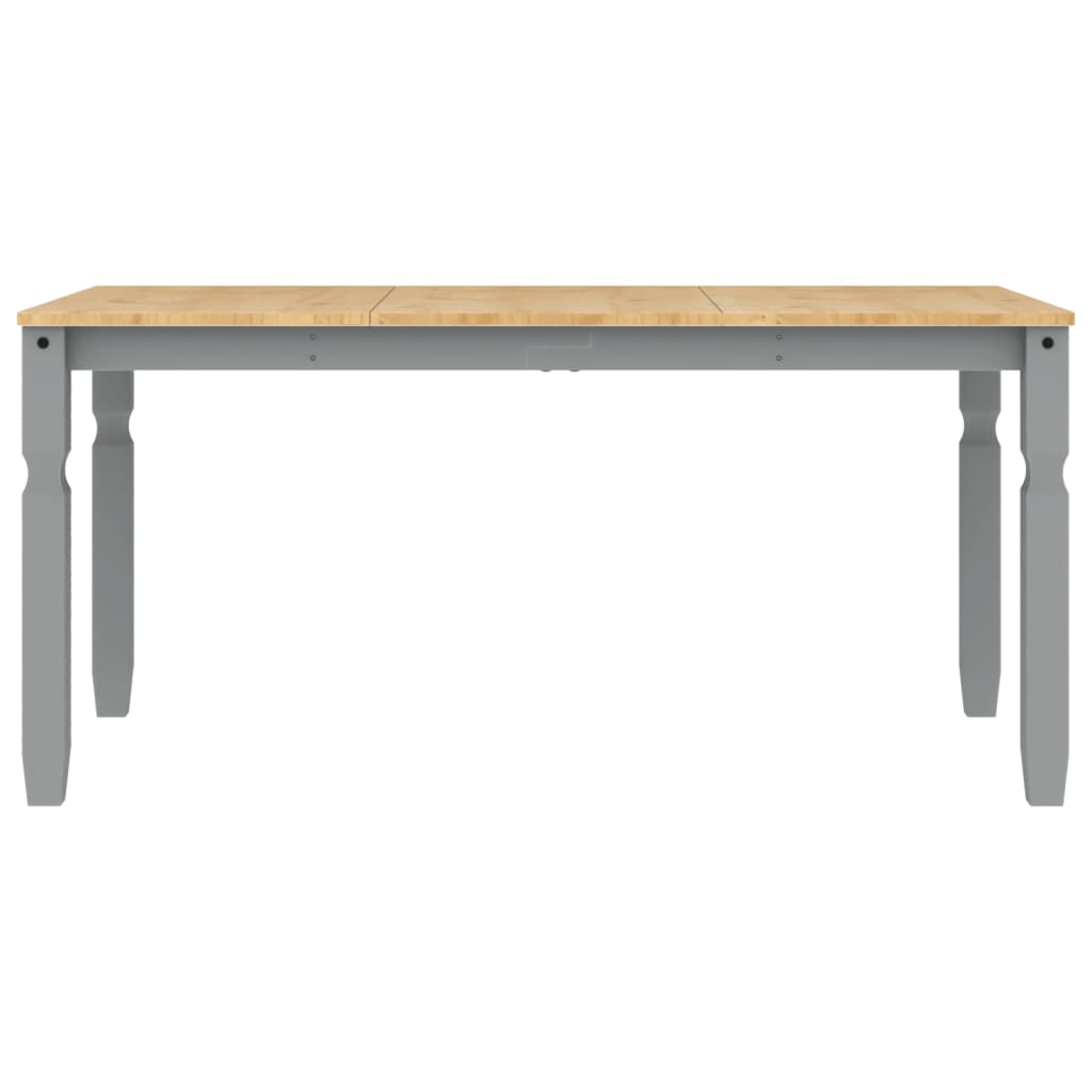 vidaXL Dining Table Corona Grey 160x80x75 cm Solid Wood Pine 4