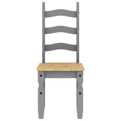 vidaXL Dining Chairs 2 pcs "Corona" Grey 42x47x107 cm Solid Wood Pine 4