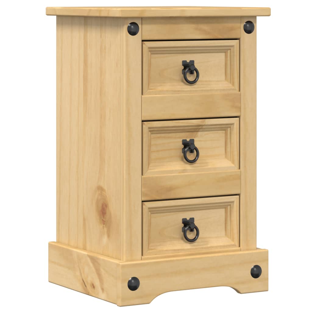 Bedside Cabinet "Corona" 35x32,5x58 cm Solid Wood Pine Honey wax