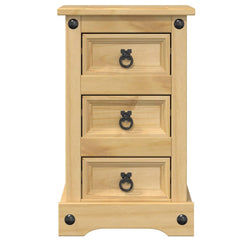 vidaXL Bedside Cabinet Corona 35x32.5x58 cm Solid Wood Pine 4
