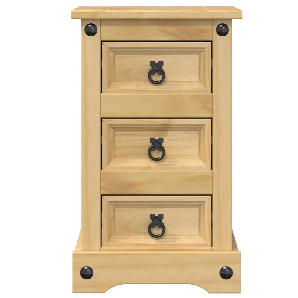 Bedside Cabinet "Corona" 35x32,5x58 cm Solid Wood Pine Honey wax
