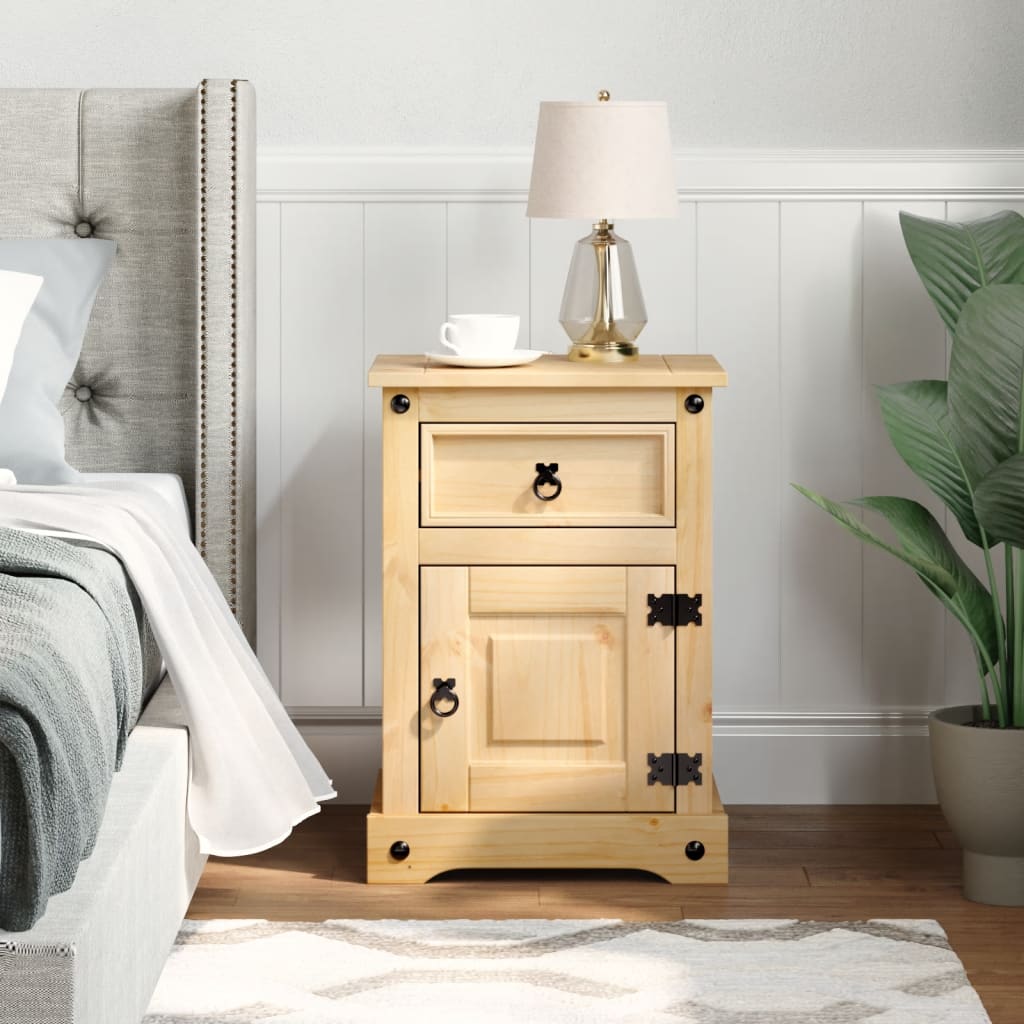 Bedside Cabinet "Corona" Solid Wood Pine
