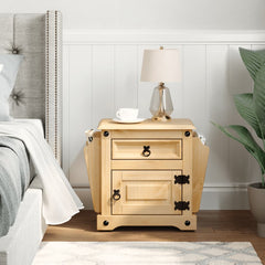 vidaXL Bedside Cabinet Corona 45x35x47.5 cm Solid Wood Pine 3
