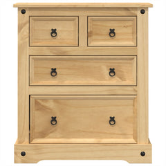 vidaXL Chest of Drawers "Corona" 80x43x91 cm Solid Wood Pine 4