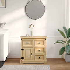 vidaXL Sideboard "Corona" 80x40x75 cm Solid Wood Pine 3