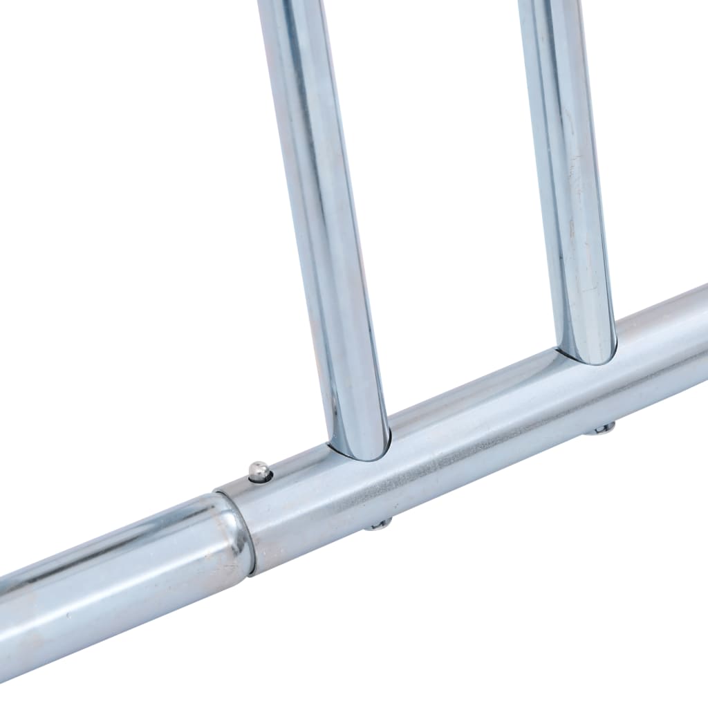 vidaXL Bicycle Stand for 4 Bikes Floor Freestanding Galvanised Steel 6