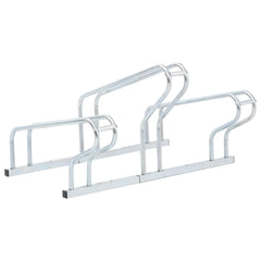 vidaXL Bicycle Stand for 3 Bikes Floor Freestanding Galvanised Steel 5