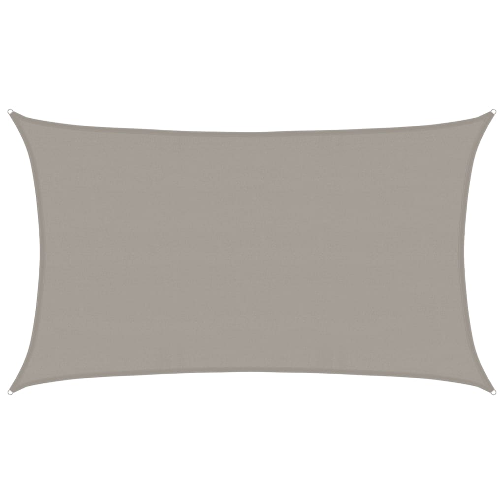 vidaXL Sunshade Sail 160 g/m² Rectangular Light Grey 5x8 m HDPE 2