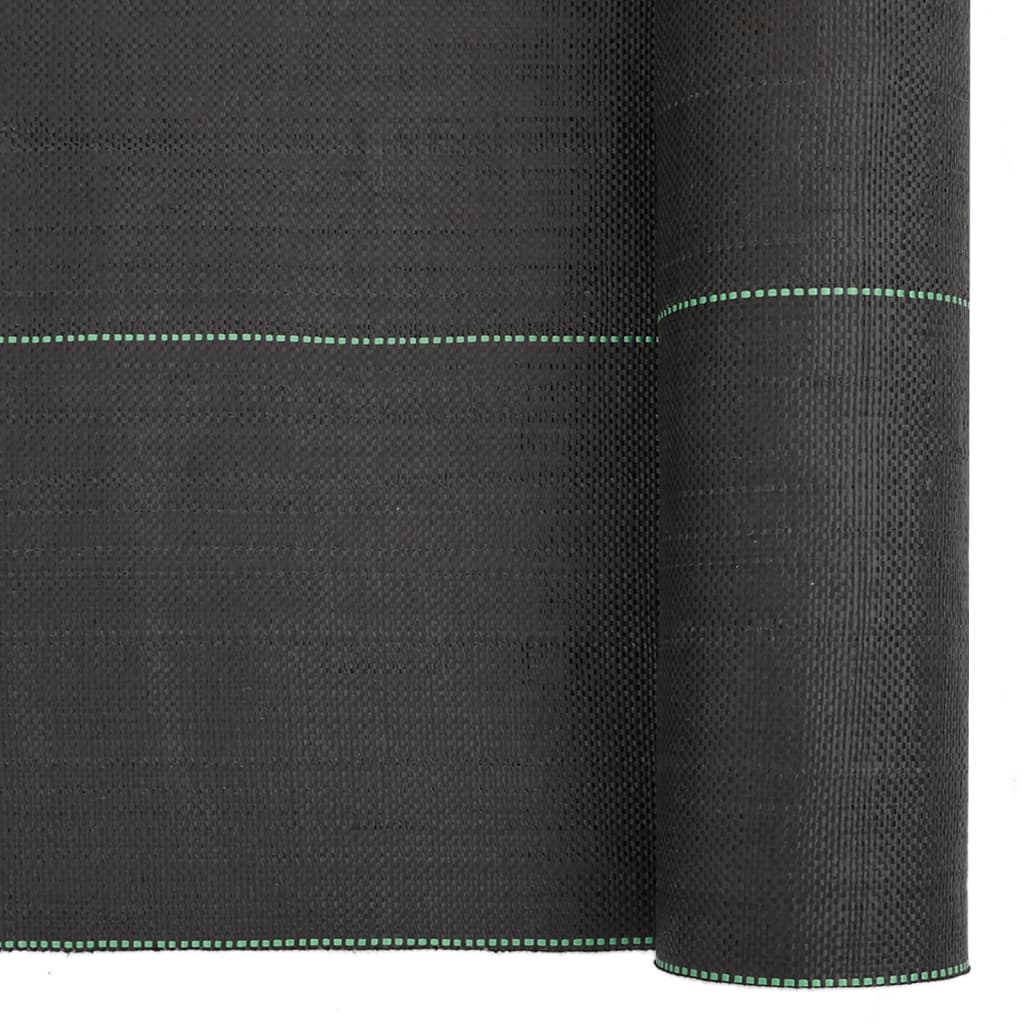 vidaXL Weed Membrane Black 1.5x10 m PP 6