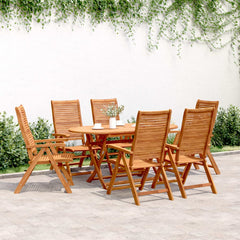Reclining Folding Chairs 56x72x107 cm Solid Wood Acacia 6