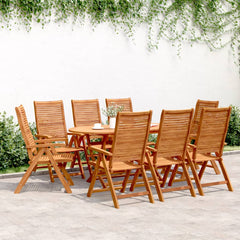 Reclining Folding Chairs 56x72x107 cm Solid Wood Acacia 8