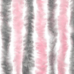 vidaXL Fly Curtain Silver Grey and Pink 118x220 cm Chenille 5