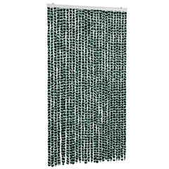 vidaXL Fly Curtain Green and White 118x220 cm Chenille 2