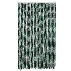 vidaXL Fly Curtain Green and White 118x220 cm Chenille 3