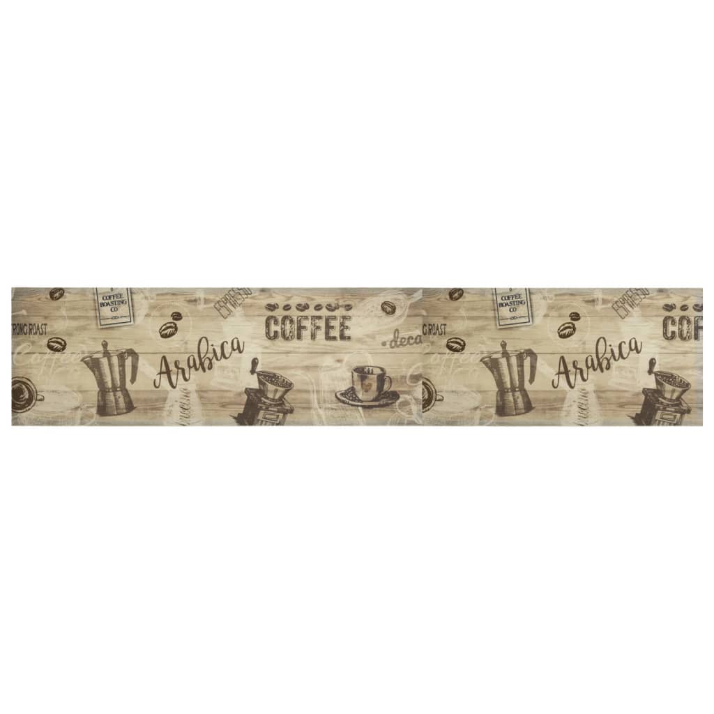 vidaXL Kitchen Rug Washable Coffee Brown 60x300 cm Velvet 2