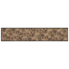 vidaXL Kitchen Rug Washable Morning Brown 60x300 cm Velvet 2