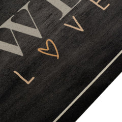vidaXL Kitchen Rug Washable Coffee Text 45x150 cm Velvet 3