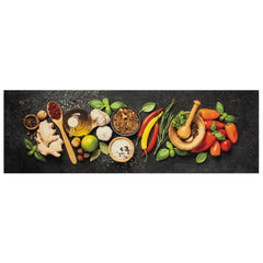 vidaXL Kitchen Rug Washable Spices 60x180 cm Velvet 2
