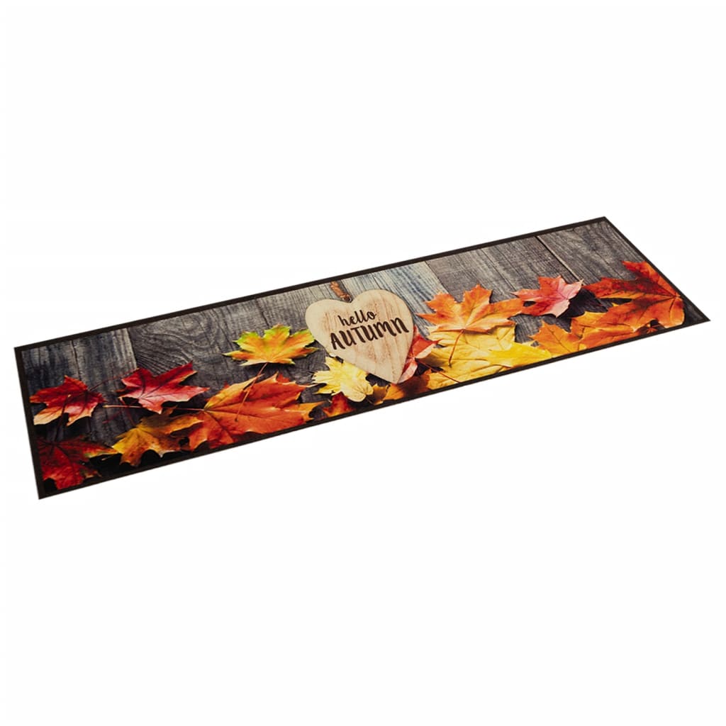 vidaXL Kitchen Rug Washable Autumn 60x300 cm Velvet 1