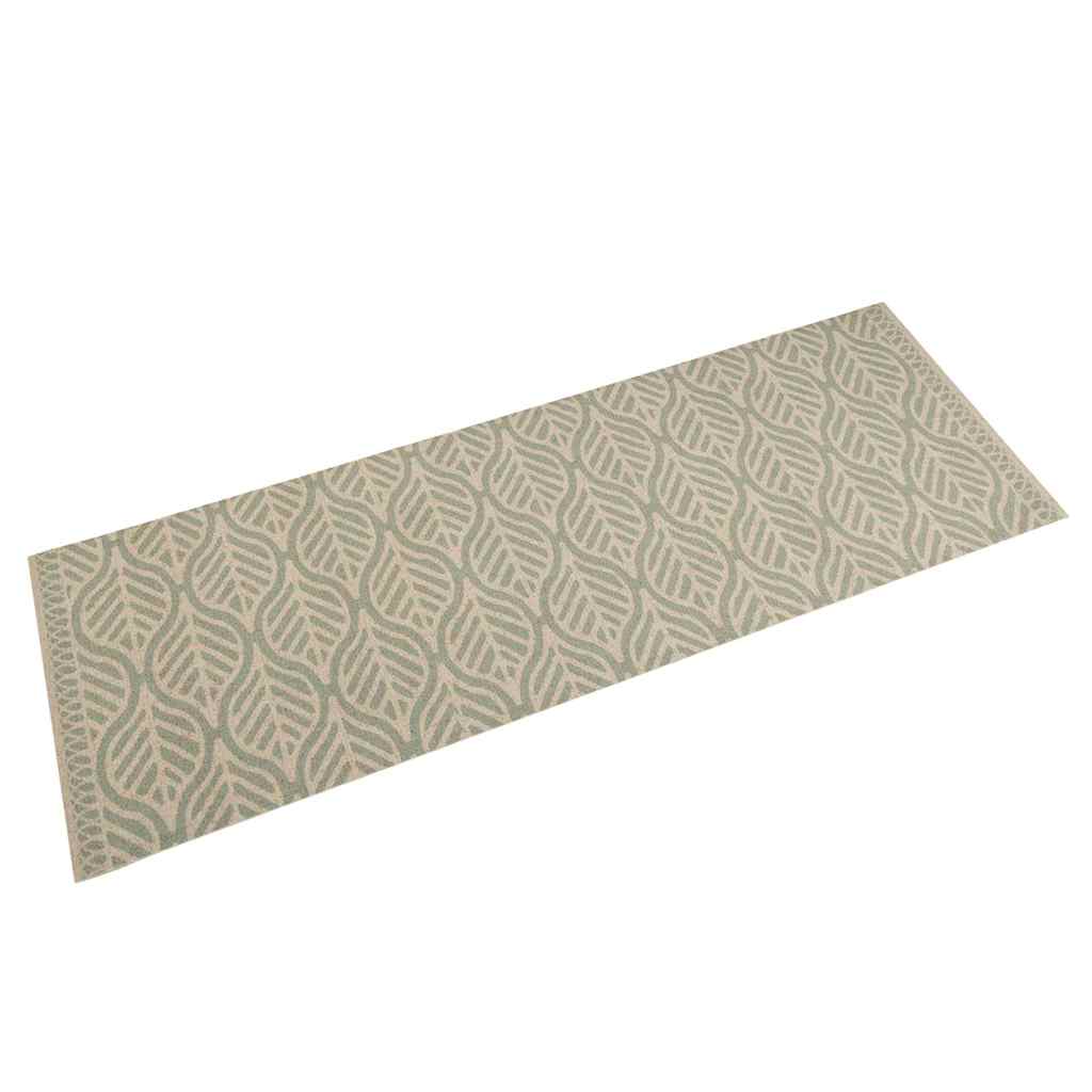 vidaXL Kitchen Rug Washable Leaves 60x180 cm Velvet 1