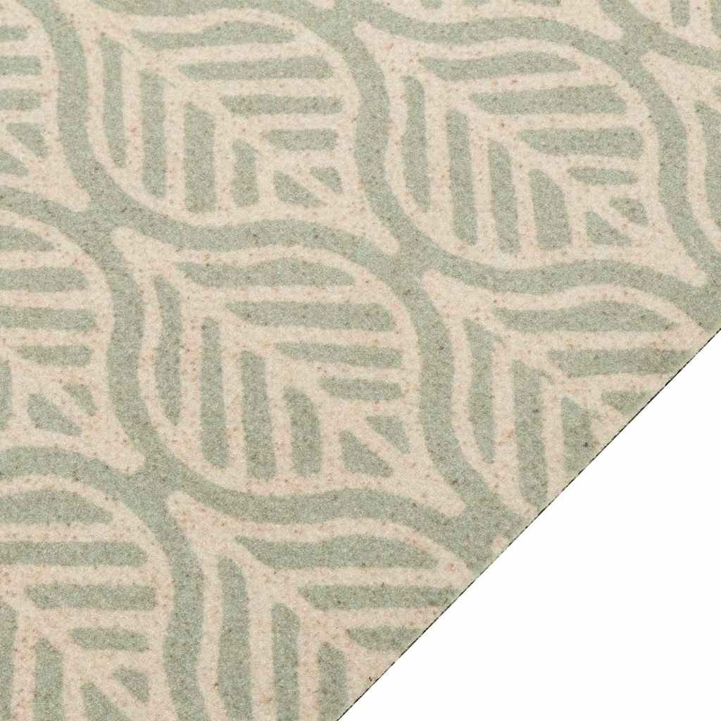vidaXL Kitchen Rug Washable Leaves 60x180 cm Velvet 3