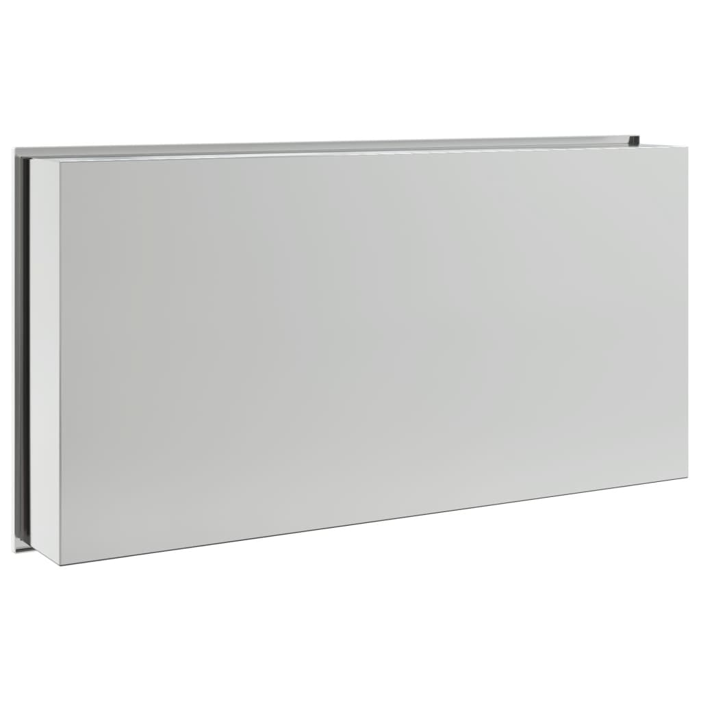 vidaXL Shower Niche Brushed Silver 62x32x9 cm Stainless Steel 6