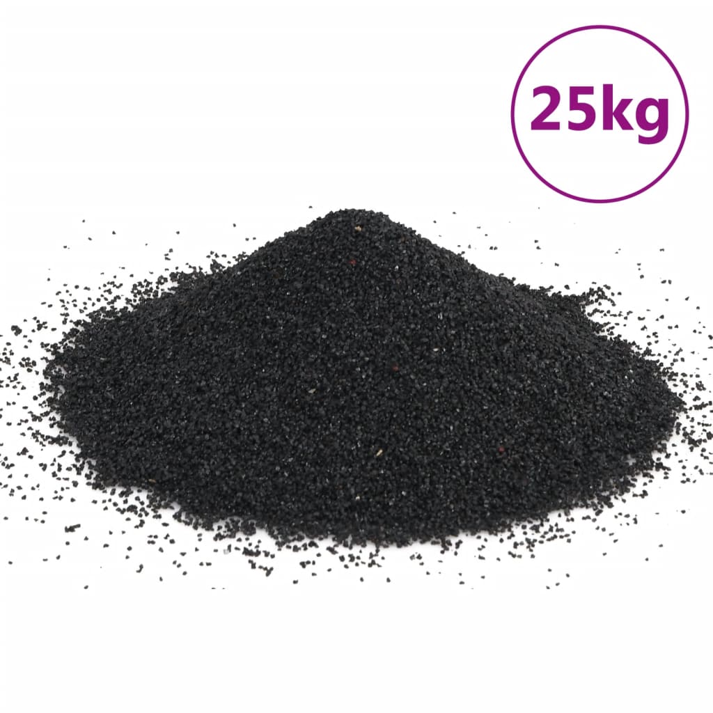vidaXL Aquarium Sand 25 kg Black 0.2-2 mm 2